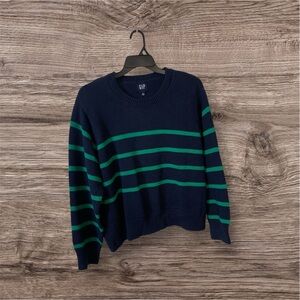 GAP women’s Crewneck Sweater in Navy and Green